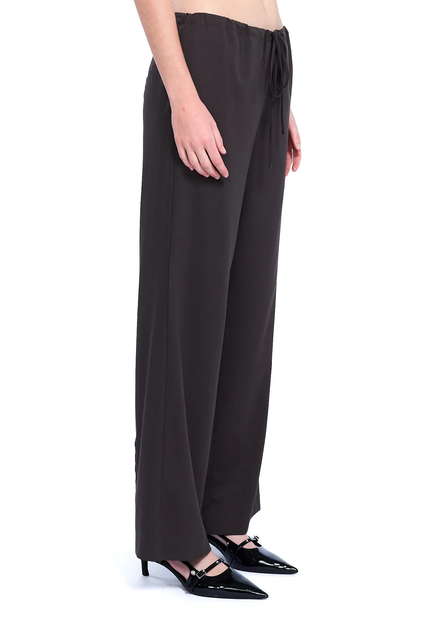 ANGGAE Wool String Detail Pants
