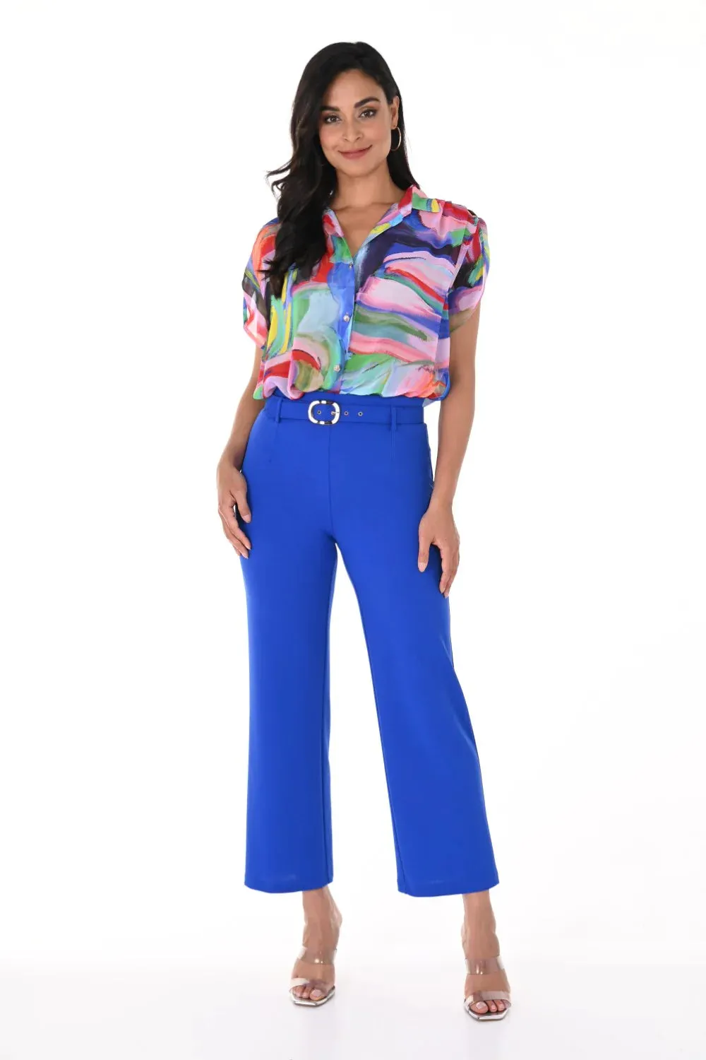 Belted & Cropped Pants