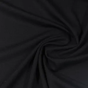 Black Organic Cotton Jersey Fabric - 130 GSM - Grown in the USA