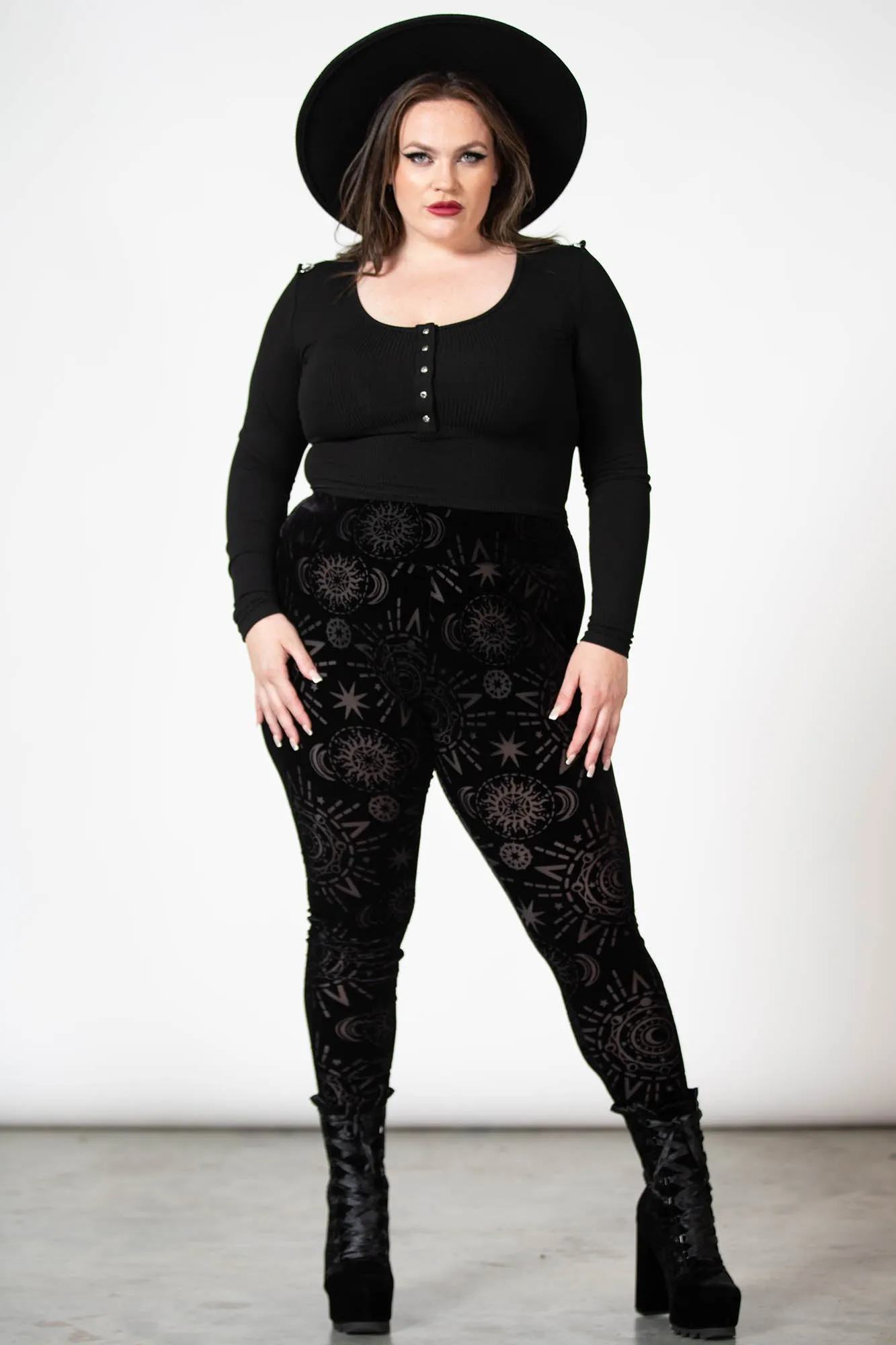 Brielle Burnout Leggings [PLUS]