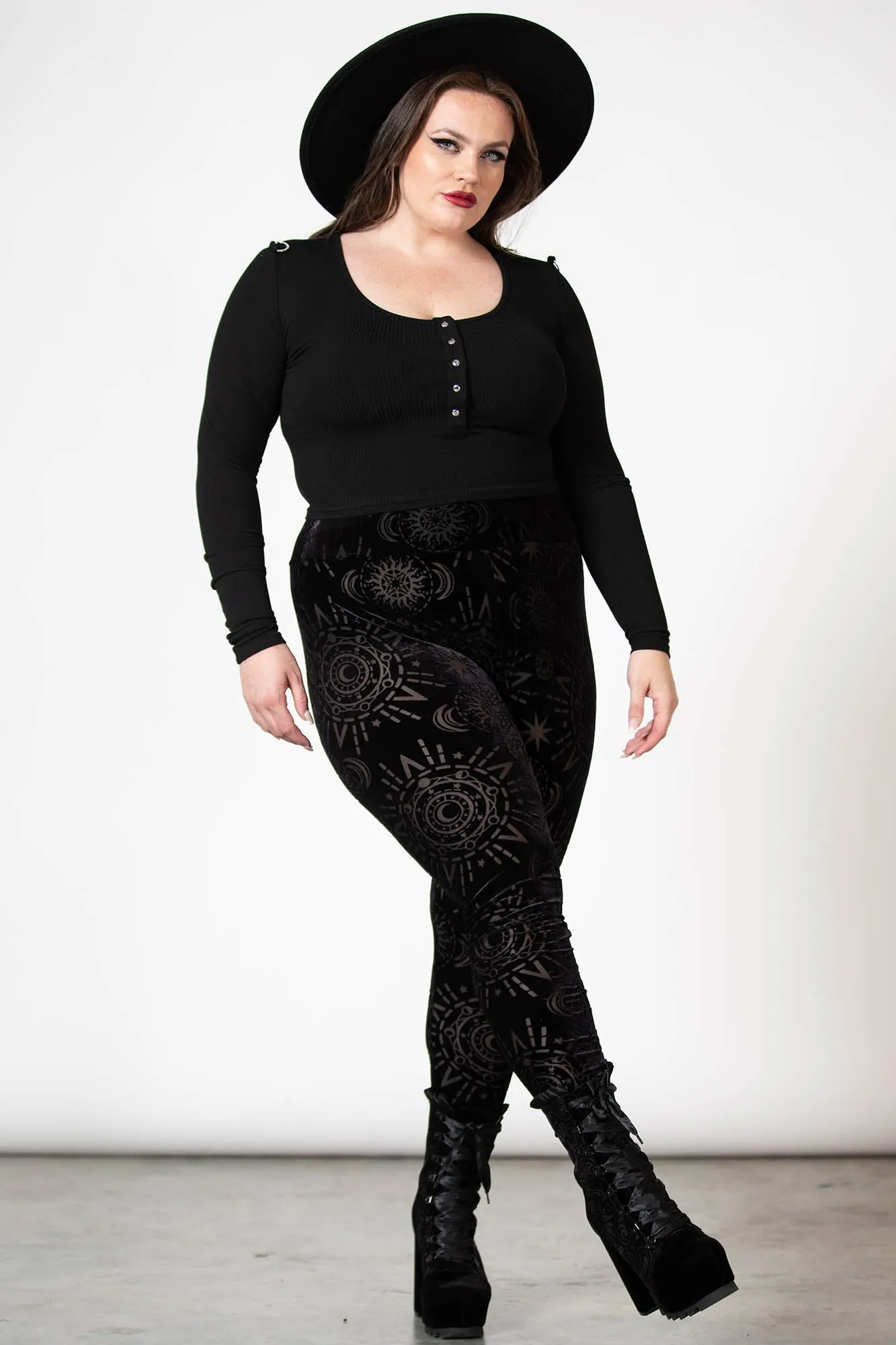Brielle Burnout Leggings [PLUS]