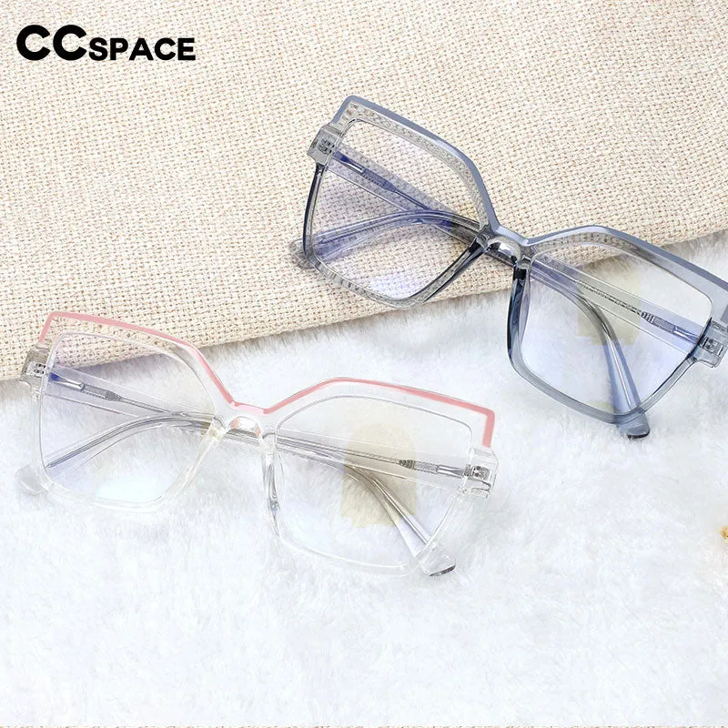 CCspace Women's Full Rim Butterfly Cat Eye Tr 90 Titanium Frame Eyeglasses 54463