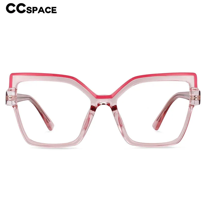 CCspace Women's Full Rim Butterfly Cat Eye Tr 90 Titanium Frame Eyeglasses 54463