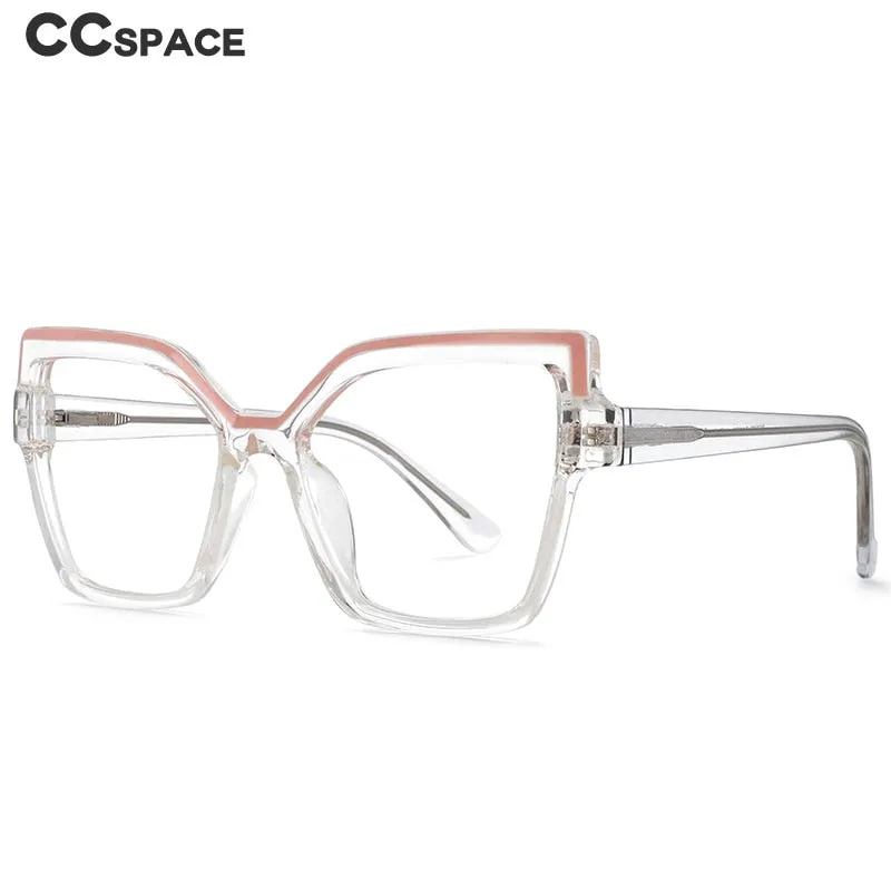 CCspace Women's Full Rim Butterfly Cat Eye Tr 90 Titanium Frame Eyeglasses 54463