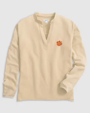 Clemson Camilla V-Neck Cotton Blend Pullover