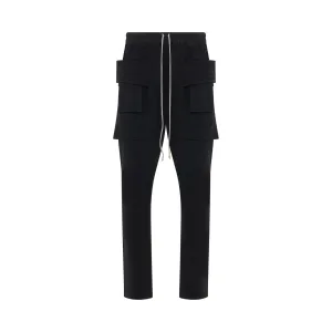Creatch Cargo Drawstring Pants in Black