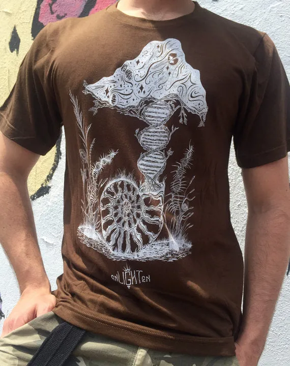 DNA Tree, Ringspun Organic Cotton Bamboo Tee, Tree Of Life, Double Helix, Space Mushroom, Golden Ratio
