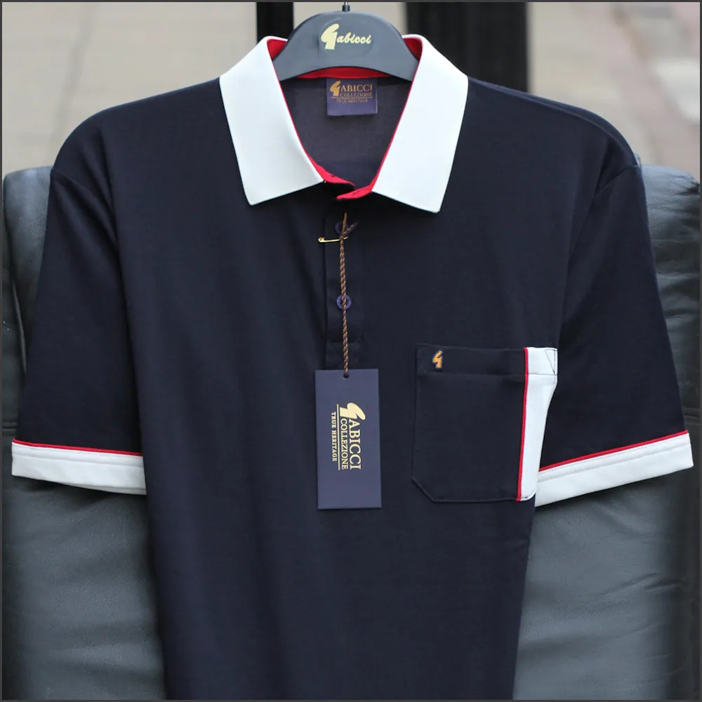 Gabicci X09 Navy Pattern T Shirt--