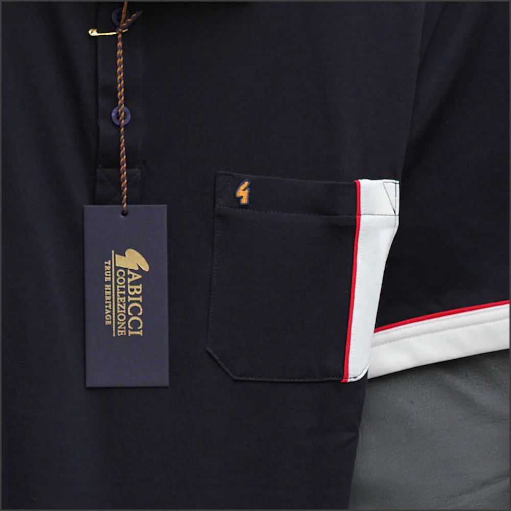 Gabicci X09 Navy Pattern T Shirt--