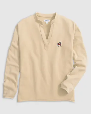 Georgia Camilla V-Neck Cotton Blend Pullover