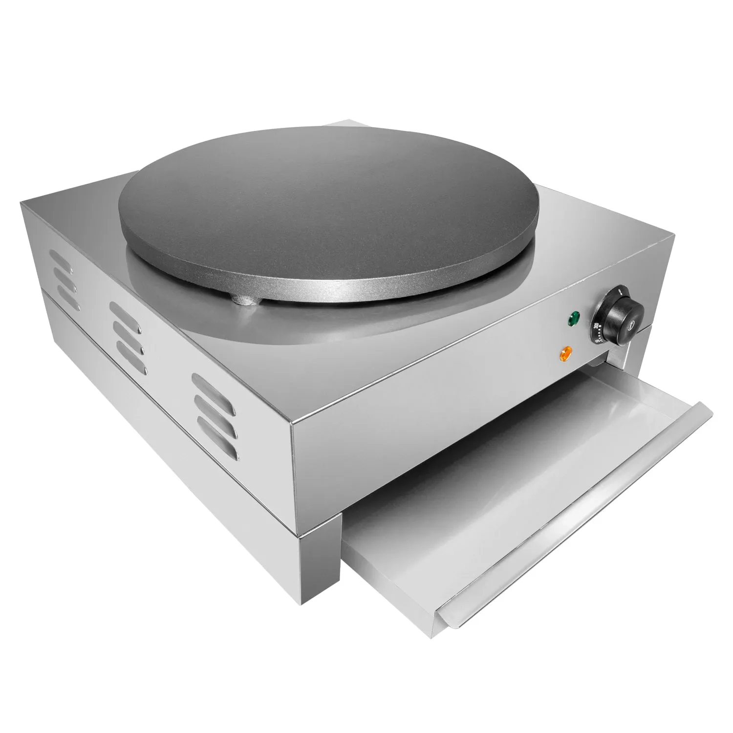 GorillaRock Pancake Maker | Commercial Electric Crepe Machine | No Plug | Stainless Steel