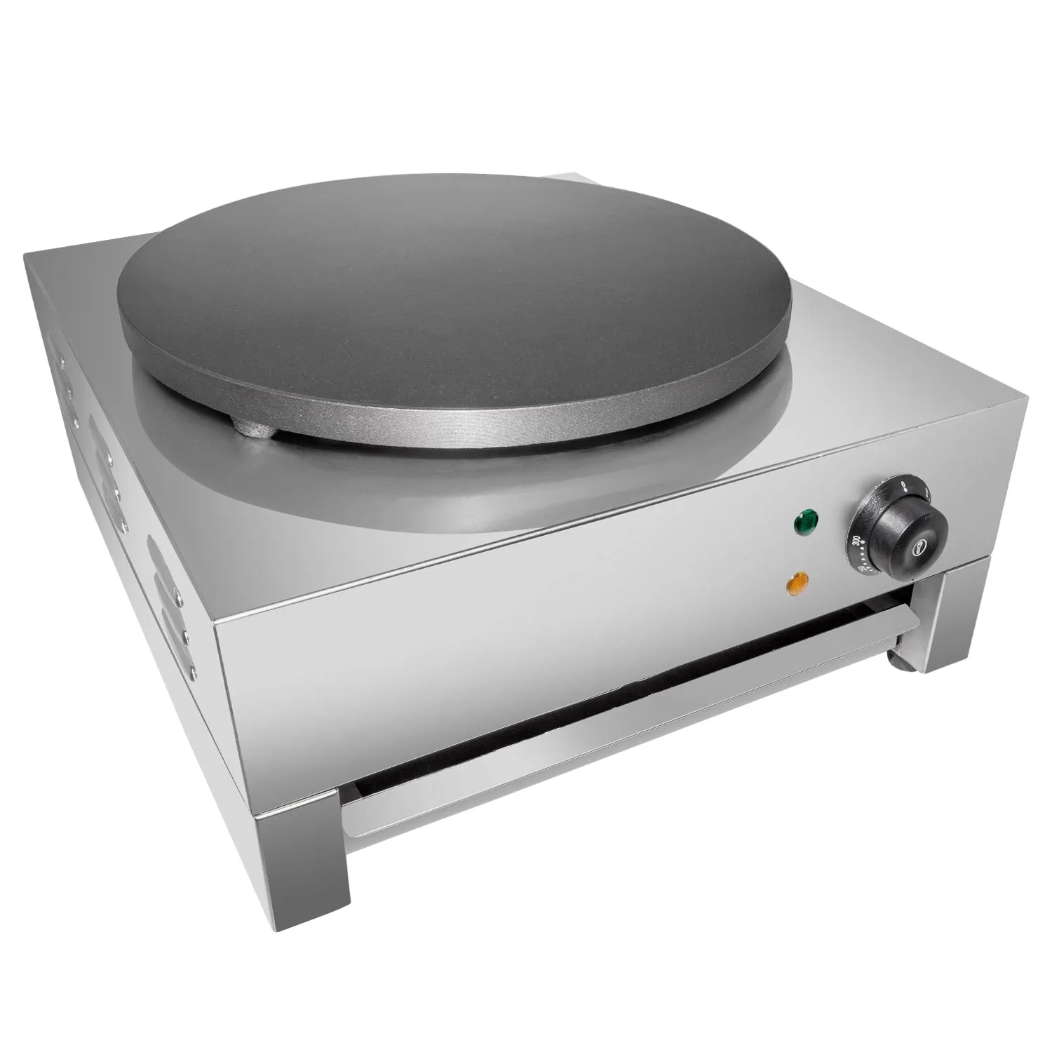 GorillaRock Pancake Maker | Commercial Electric Crepe Machine | No Plug | Stainless Steel