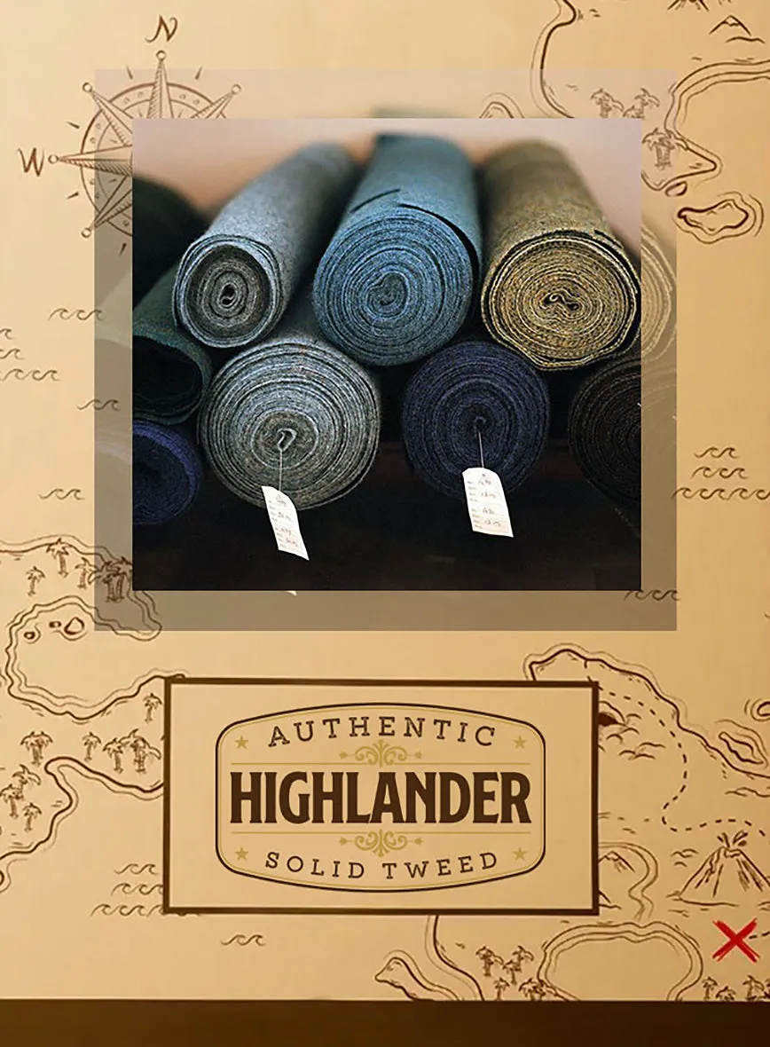 Highlander Earthy Brown Tweed Double Breasted Suit