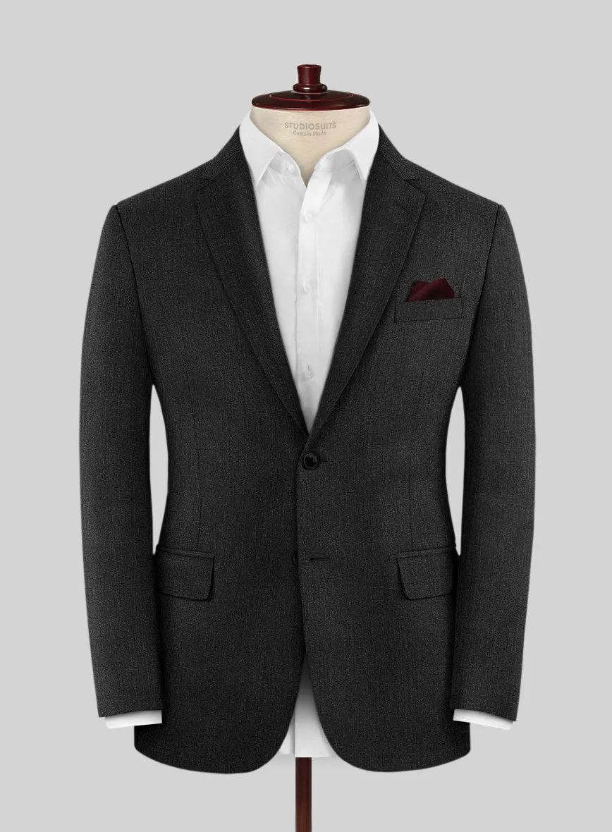 Huddersfield Stretch Charcoal Wool Suit