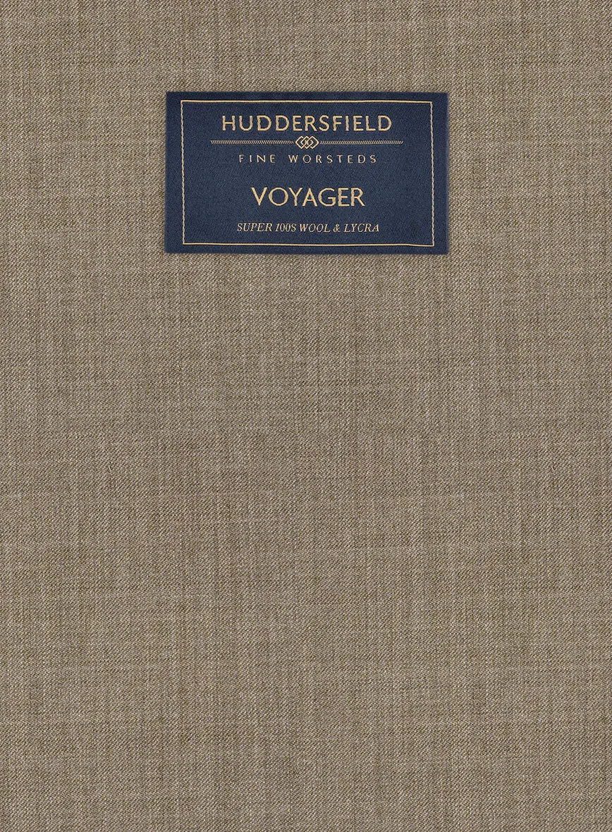 Huddersfield Stretch Dark Beige Wool Suit