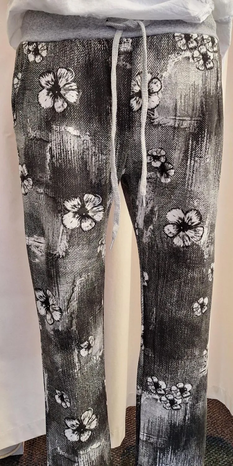 Italian Stretch Pants - Pansy, Charcoal