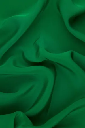 Jelly Bean Green Silk 4-Ply Crepe Fabric