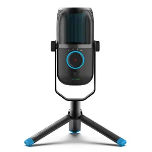 JLab Audio Talk USB Microphone | USB-C Output | Cardioid, Omnidirectional, Stereo or Bidirectional | 96k Sample Rate | 20Hz - 20kHz Frequency Response | Volume, Gain Control, Quick Mute | Plug & Play