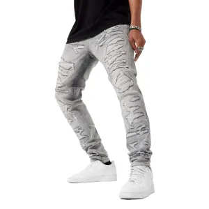 Jordan Craig Ribbing Patches Men's Pants Artic Grey