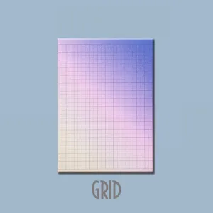 Korean GRADIENT GRID MEMO Notepads Blank Notepad Checkered Notepad Grid Notepad Horizontal Rule Notepad 100gsm | 100 X 140mm 50 Sht