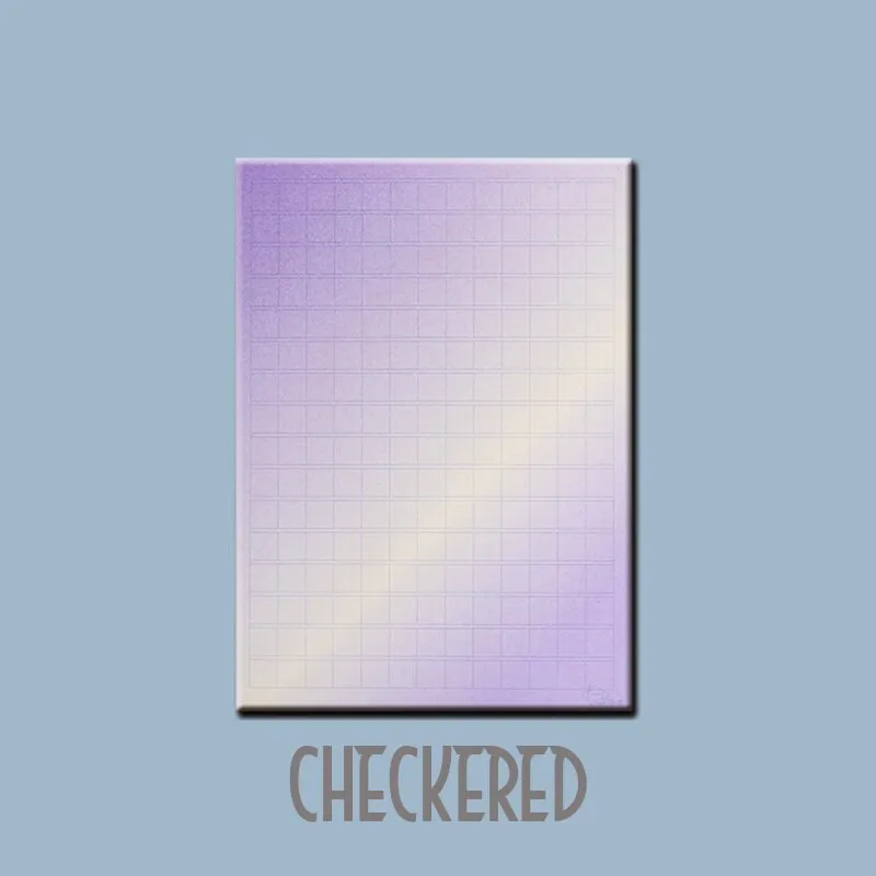 Korean GRADIENT GRID MEMO Notepads Blank Notepad Checkered Notepad Grid Notepad Horizontal Rule Notepad 100gsm | 100 X 140mm 50 Sht