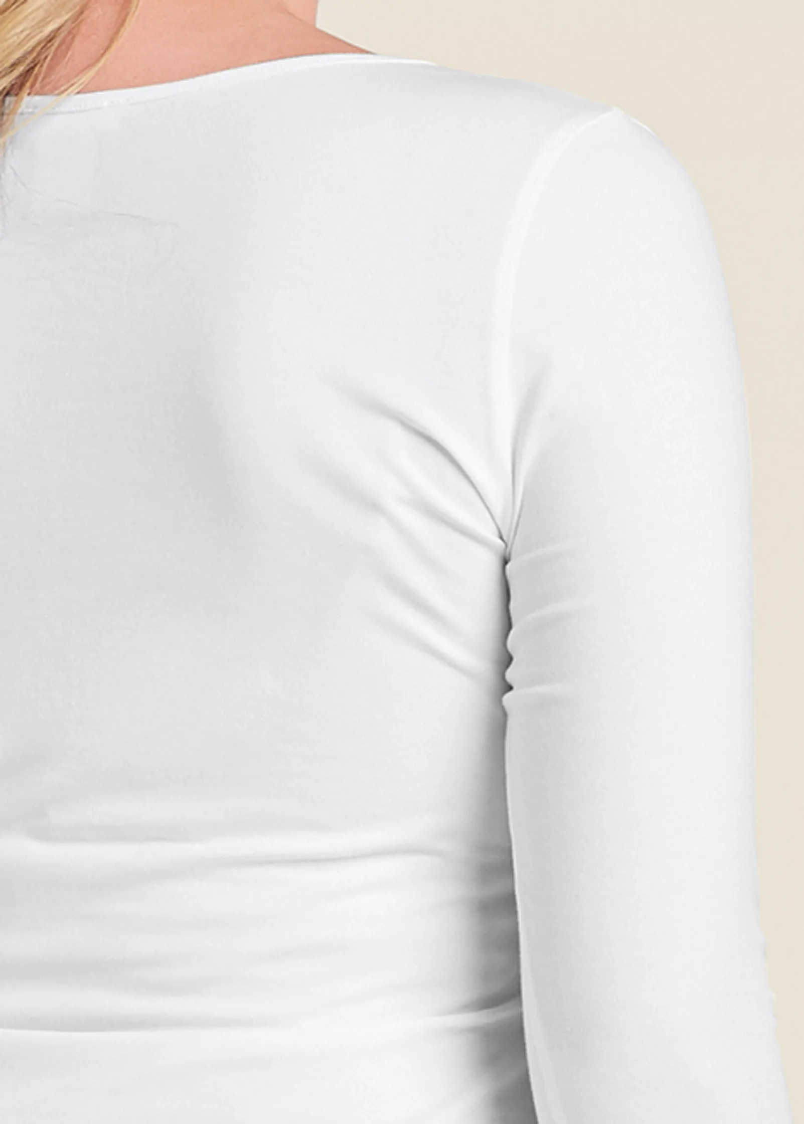 Long Sleeve Long And Lean Tee - White