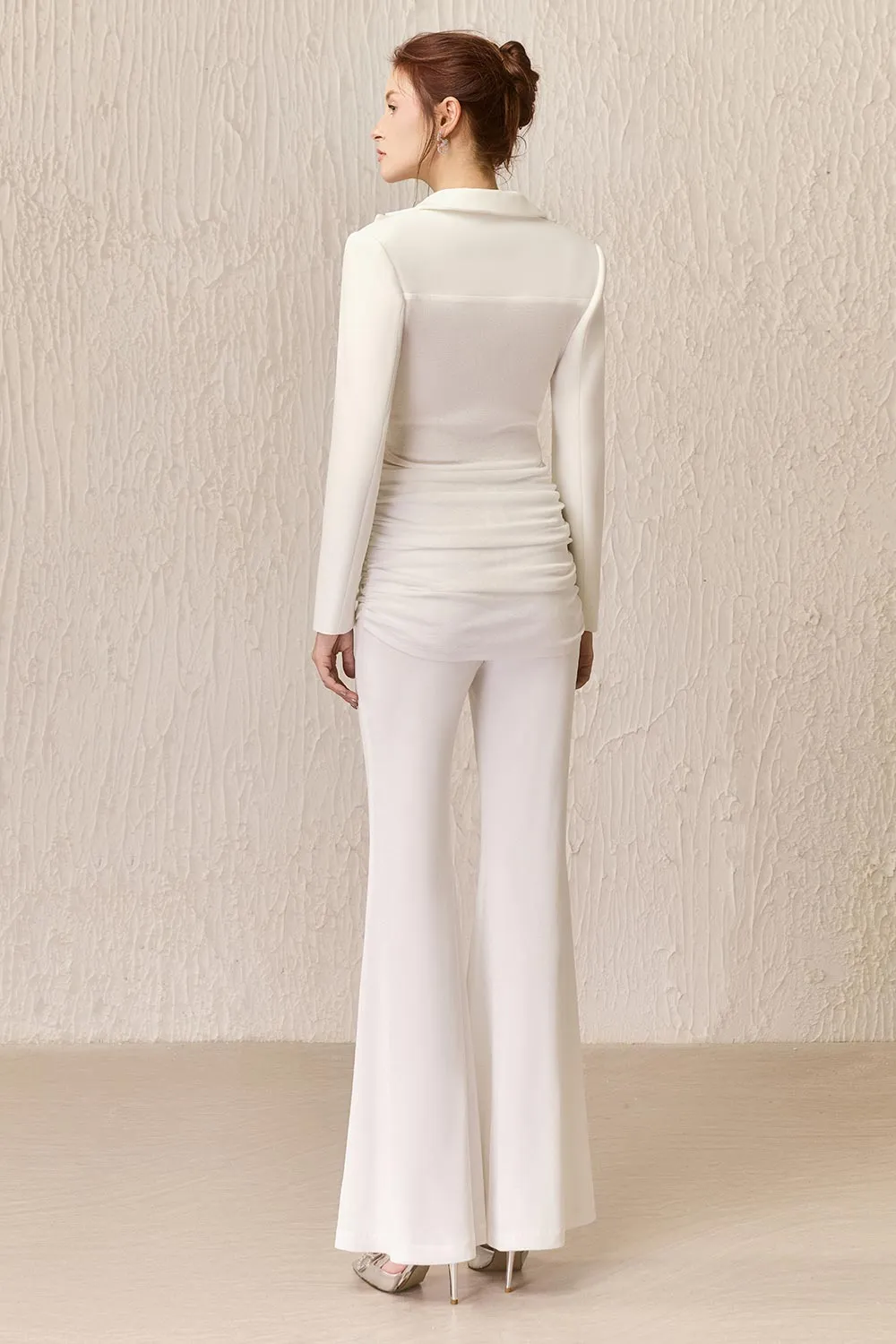 Lusia Fit and Flare Boot Cut Jersey Floor Length Pants