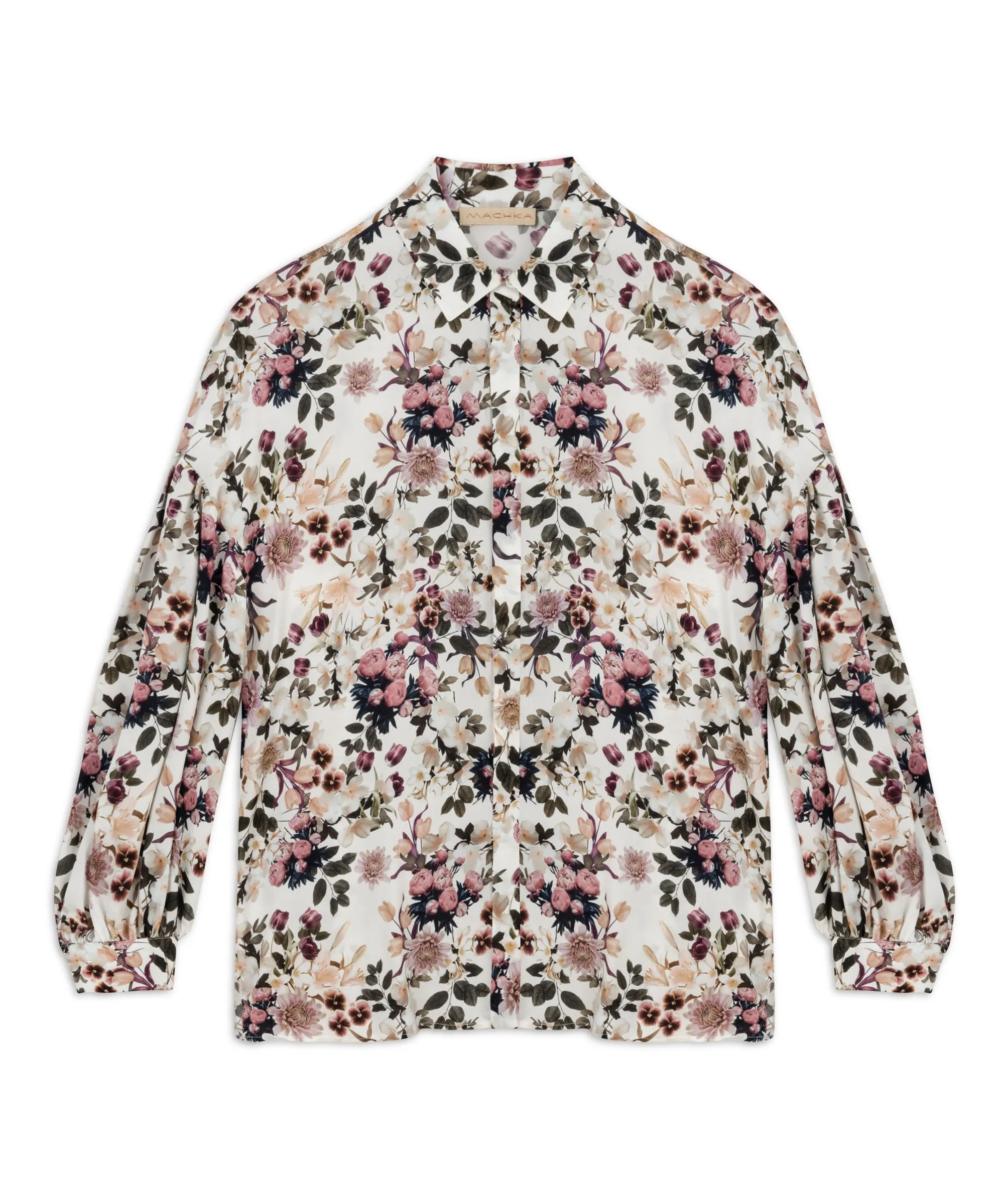 Machka Floral Printed Relaxed Fit Shirt Old Rose