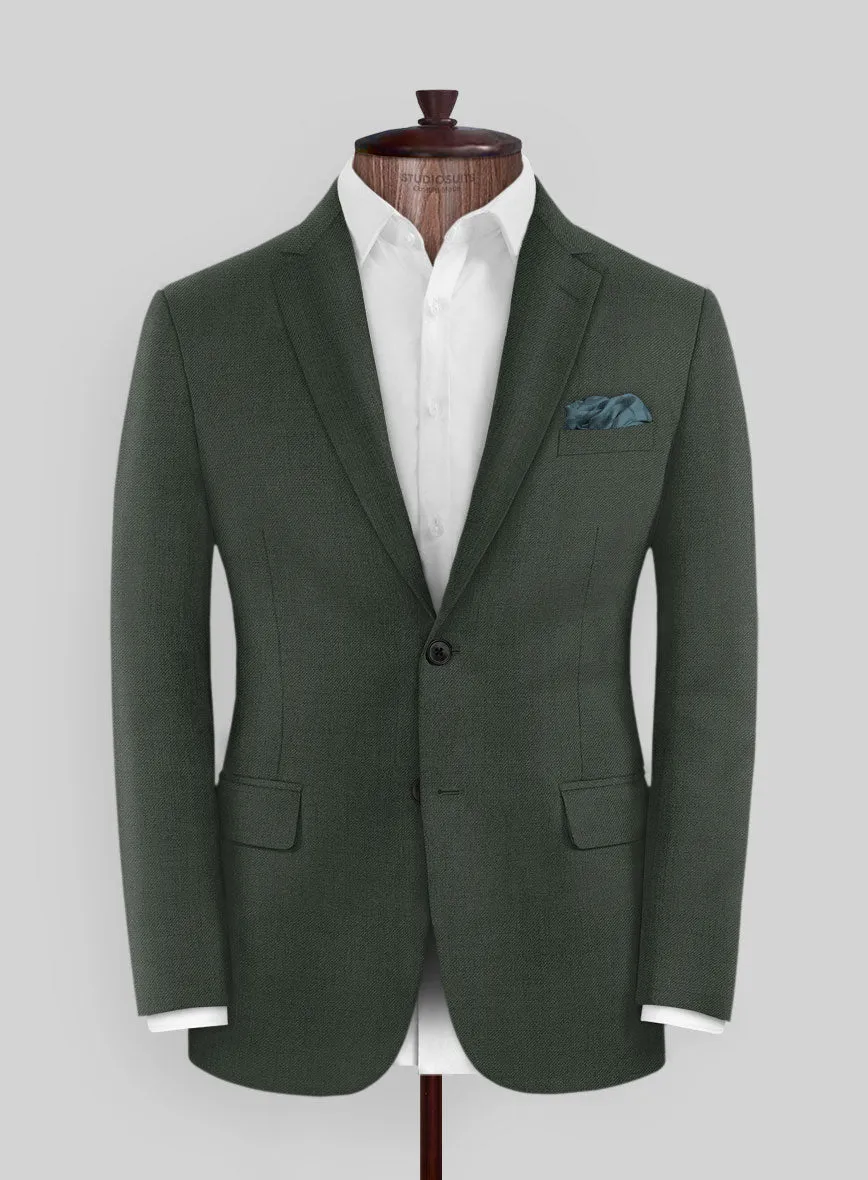 Marco Stretch Military Green Wool Suit