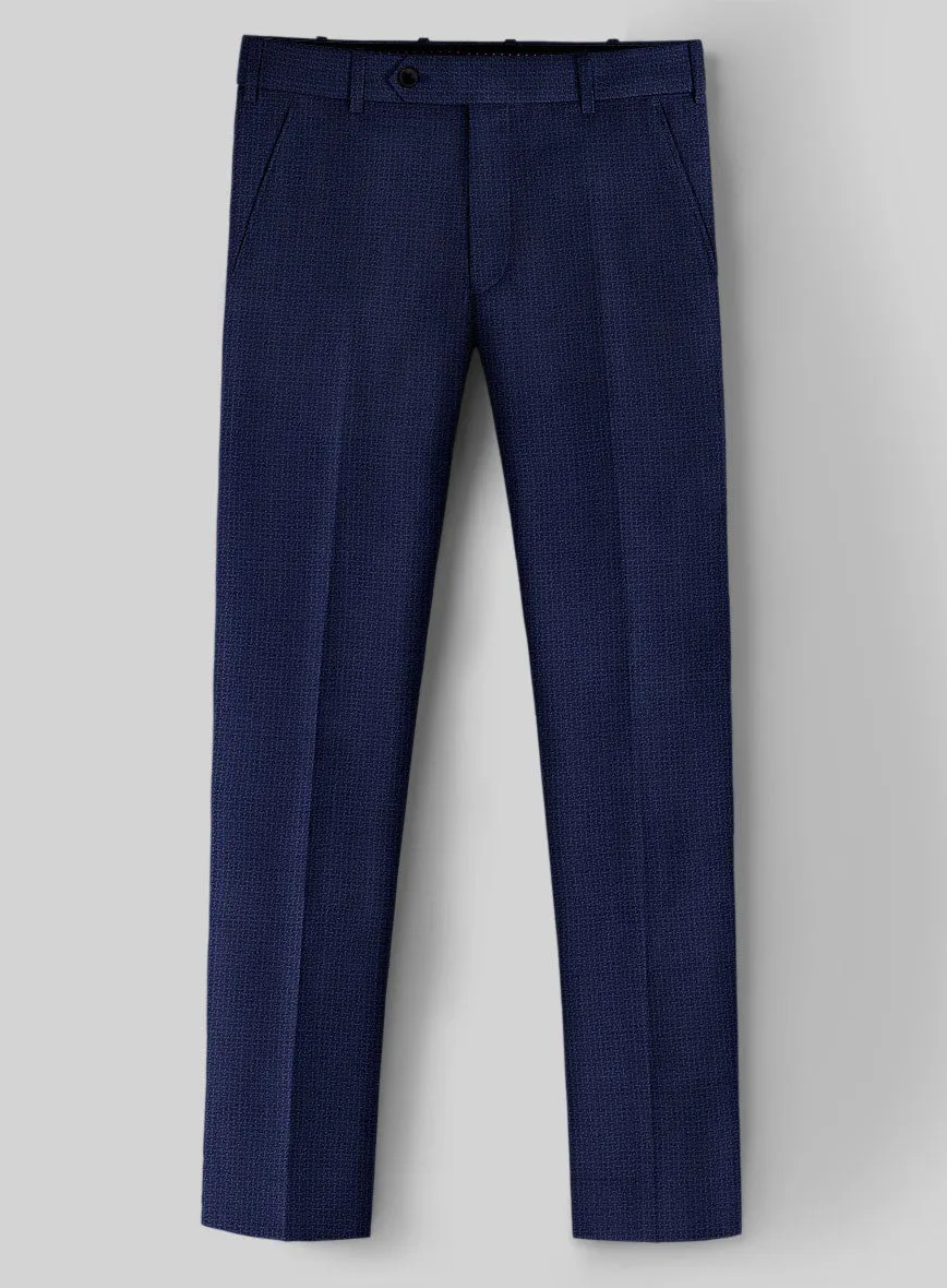 Napolean Basket Weave Blue Wool Suit