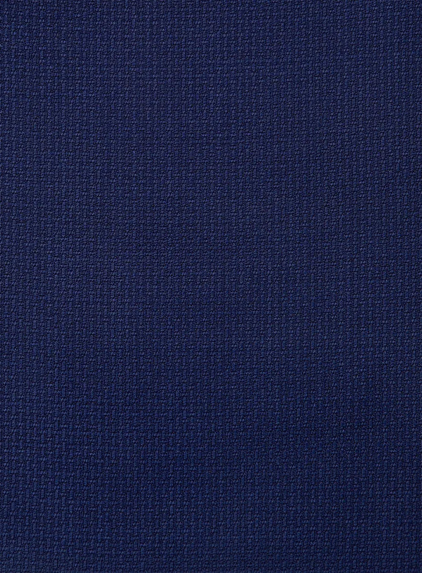 Napolean Basket Weave Blue Wool Suit