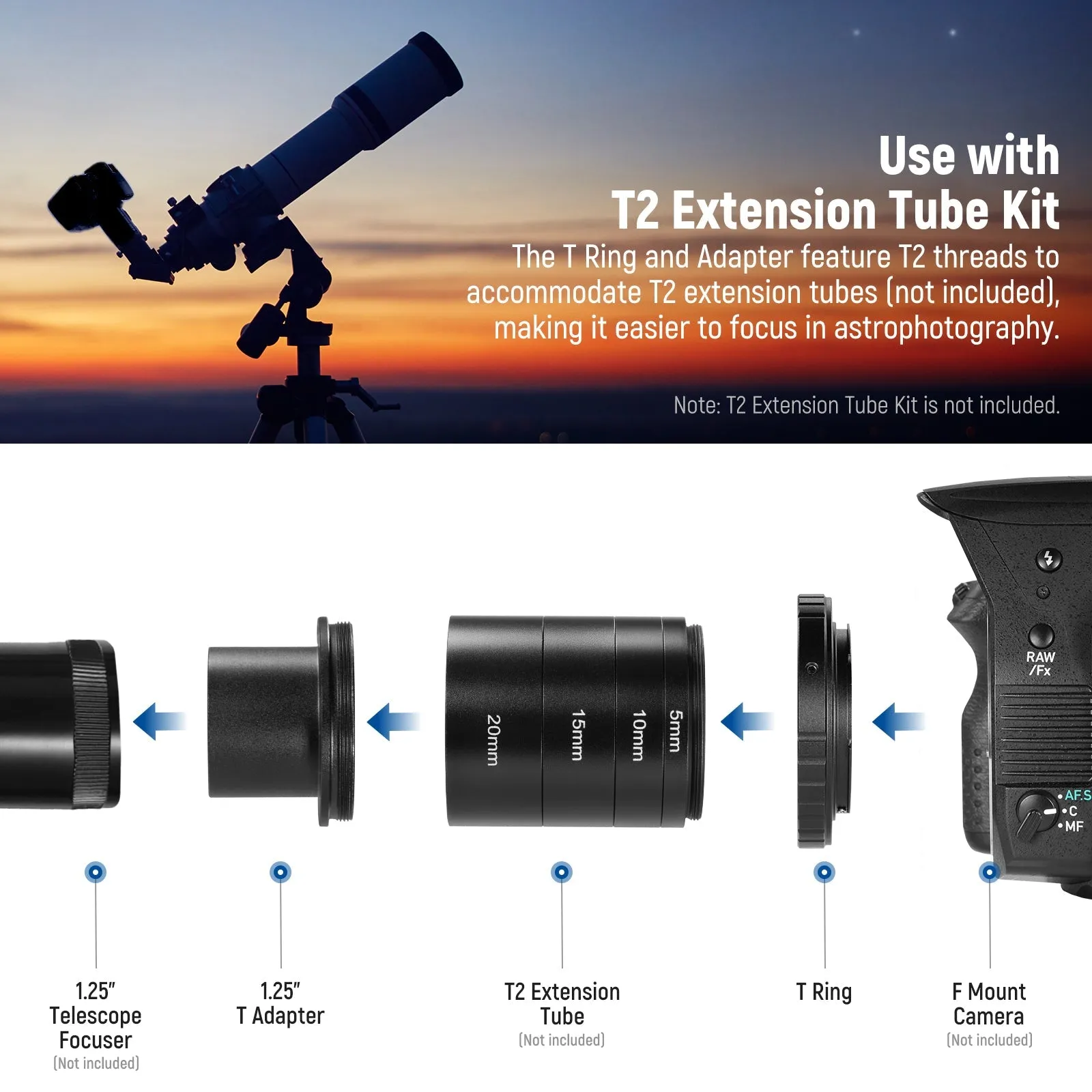 NEEWER LA-04 T Ring For Nikon F Mount Cameras