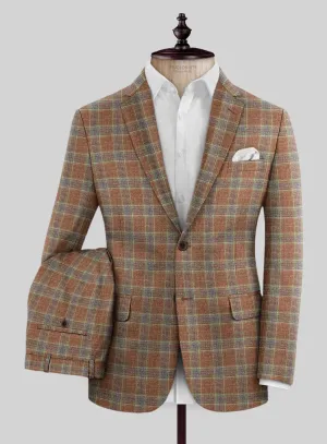 Noble Camila Check Wool Silk Linen Suit