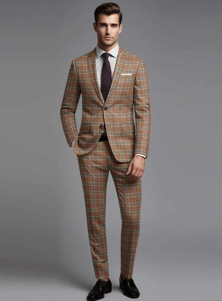 Noble Camila Check Wool Silk Linen Suit