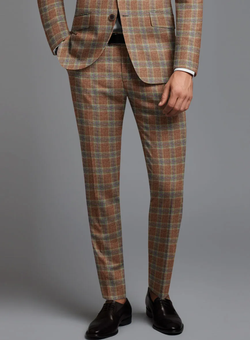 Noble Camila Check Wool Silk Linen Suit