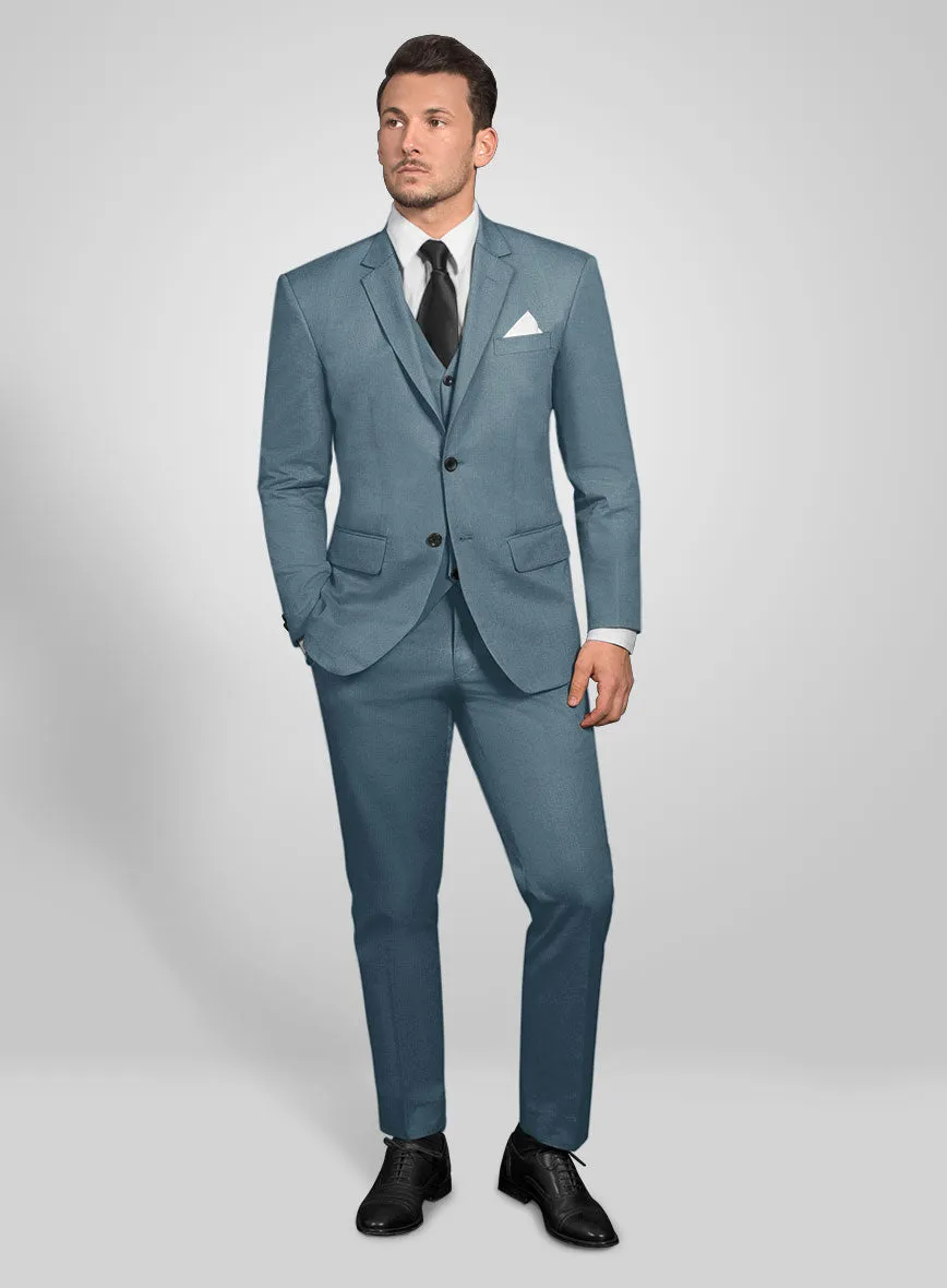 Nord Blue Feather Cotton Canvas Stretch Suit