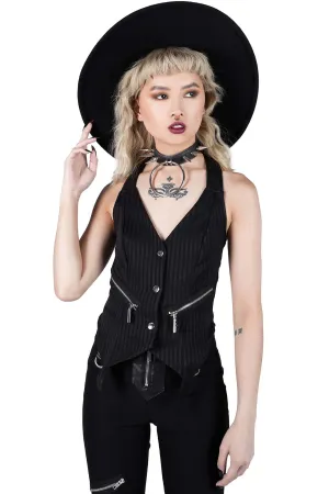 Office Riot Chain Vest [PINSTRIPE]