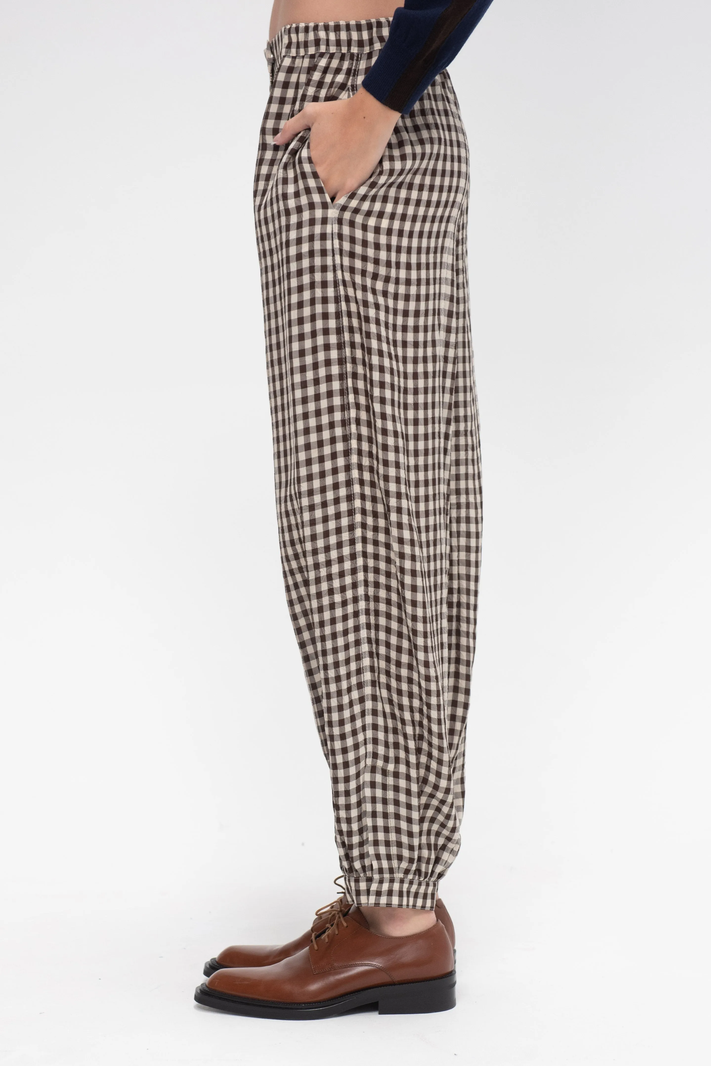 Patmos Vichy Pants, Chocolate