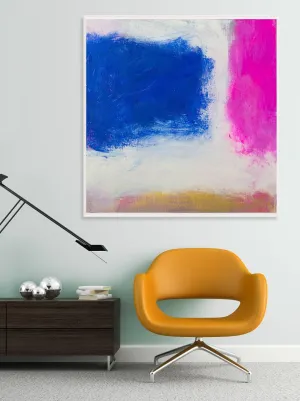 Pink abstract original Art painting, Large canvas abstract canvas wall art