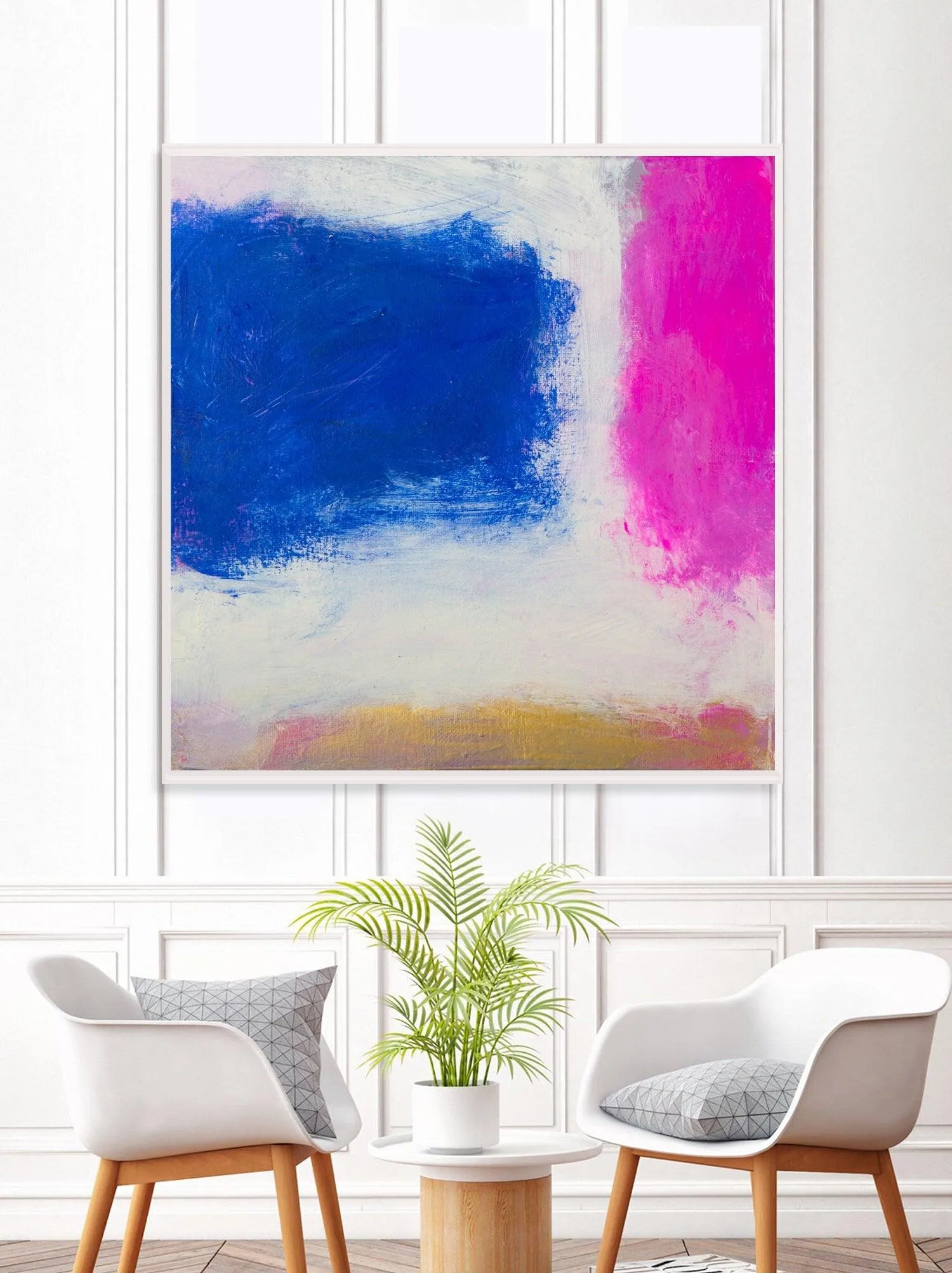 Pink abstract original Art painting, Large canvas abstract canvas wall art