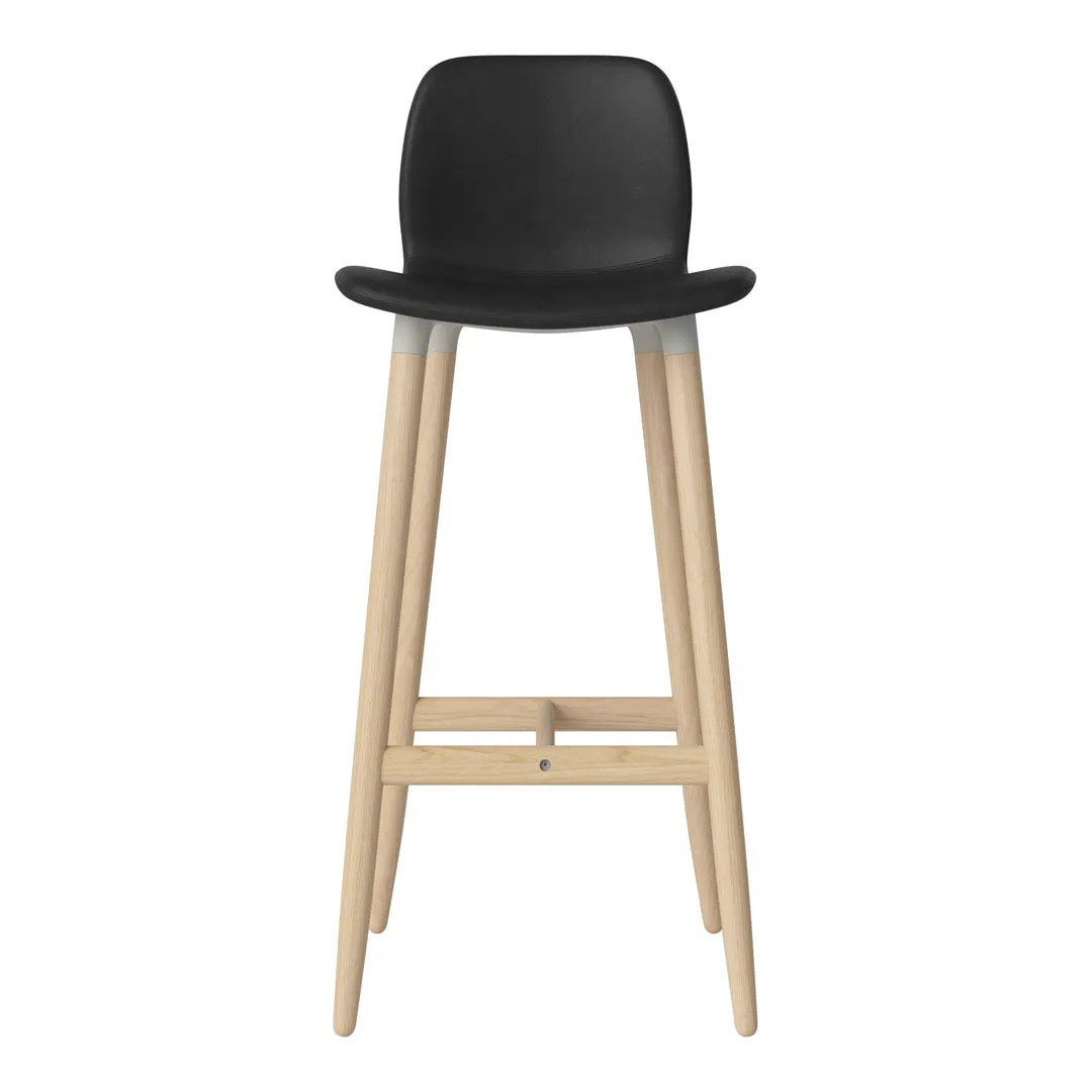 Seed Bar Chair - Upholstered - Oiled Oak Base, White Pigmented
