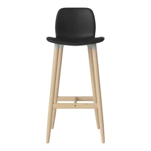 Seed Bar Chair - Upholstered - Oiled Oak Base, White Pigmented