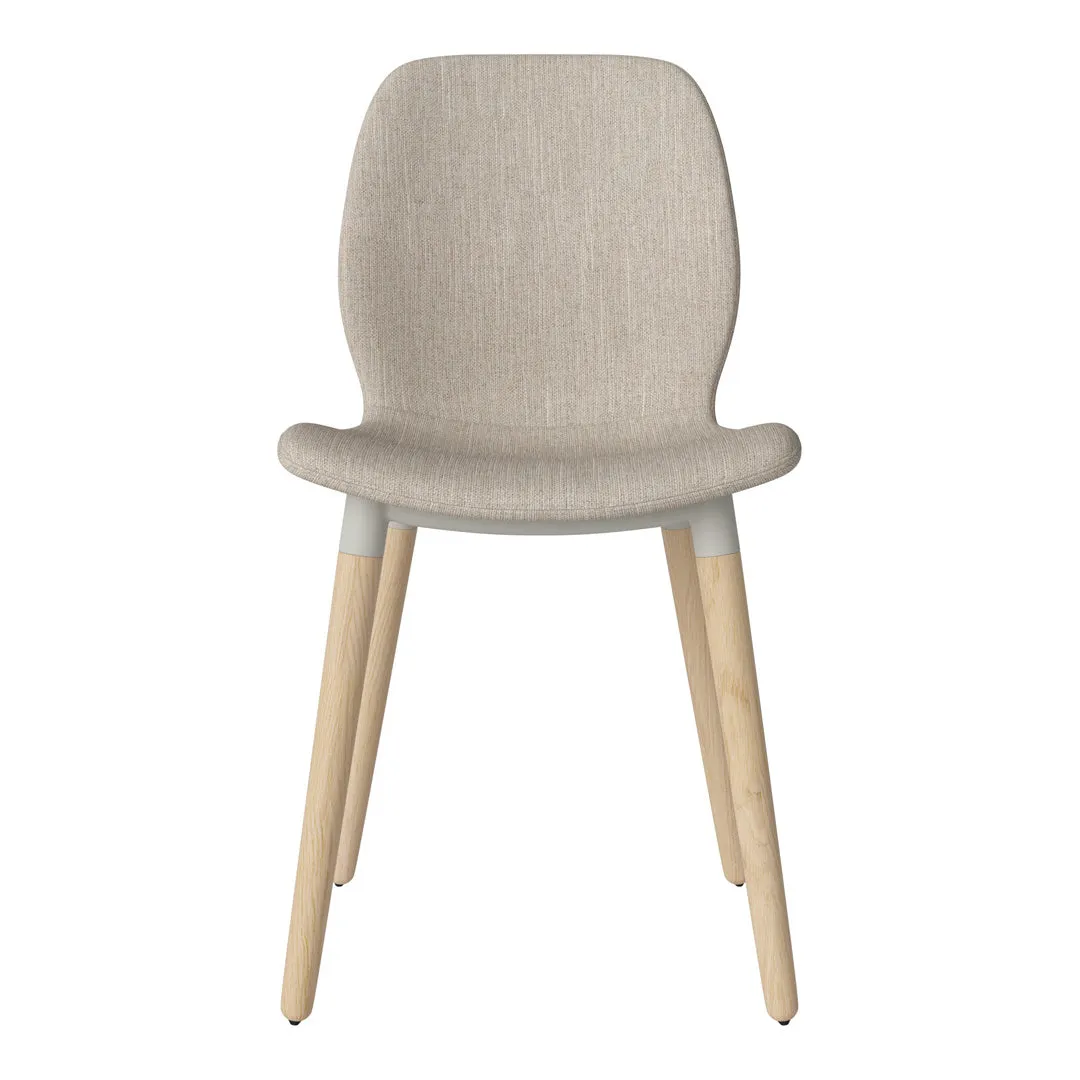 Seed Dining Chair - Upholstered -  Oiled Oak Base, White Pigmented