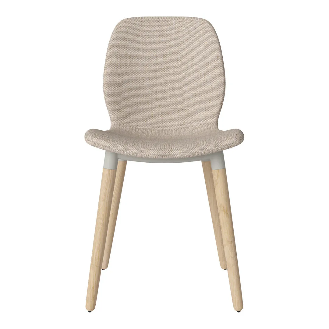 Seed Dining Chair - Upholstered -  Oiled Oak Base, White Pigmented