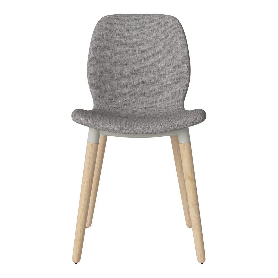 Seed Dining Chair - Upholstered -  Oiled Oak Base, White Pigmented