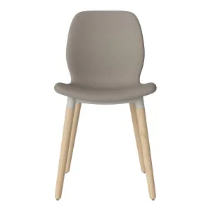 Seed Dining Chair - Upholstered -  Oiled Oak Base, White Pigmented