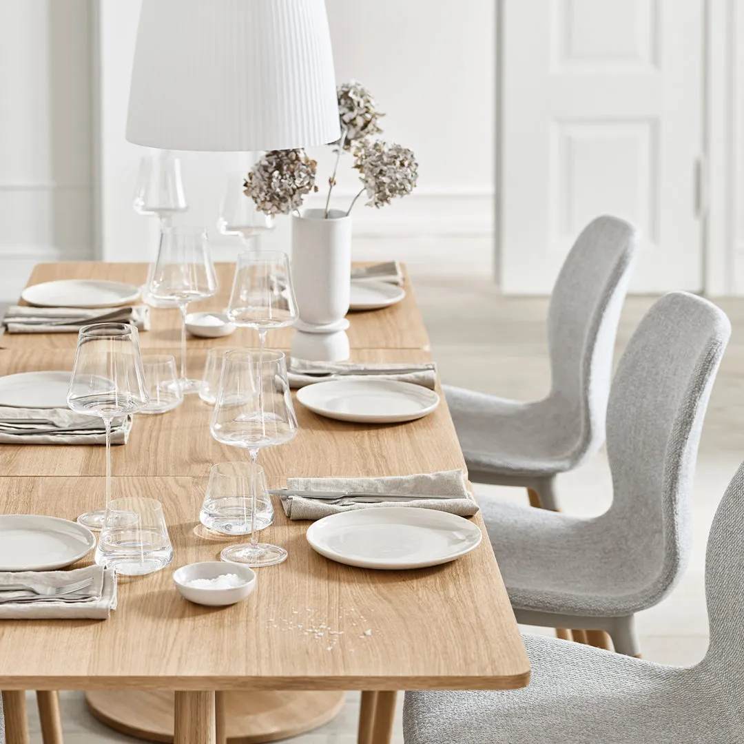 Seed Dining Chair - Upholstered -  Oiled Oak Base, White Pigmented