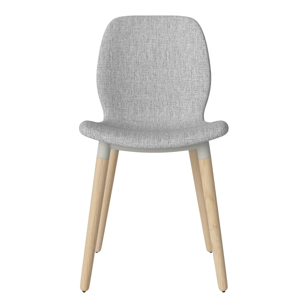 Seed Dining Chair - Upholstered -  Oiled Oak Base, White Pigmented