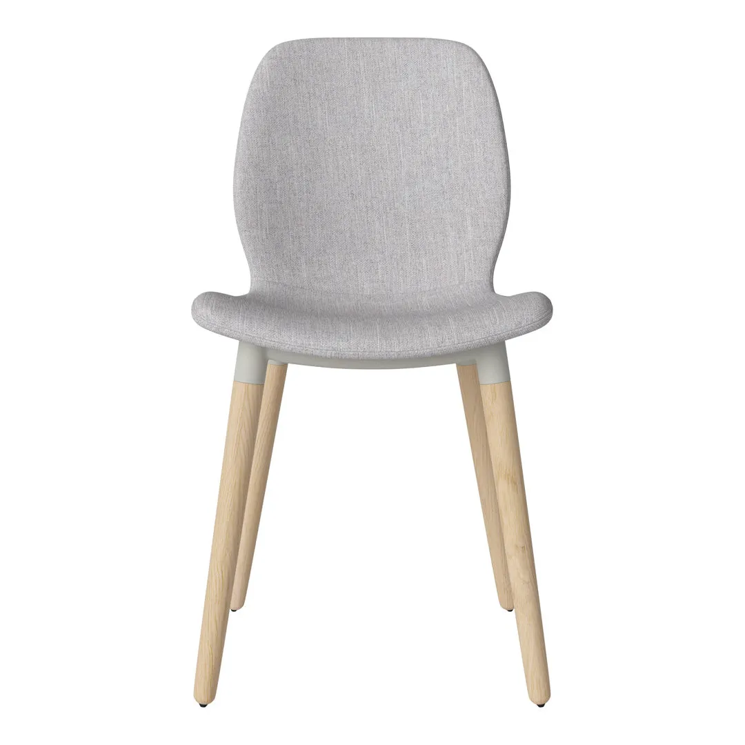 Seed Dining Chair - Upholstered -  Oiled Oak Base, White Pigmented