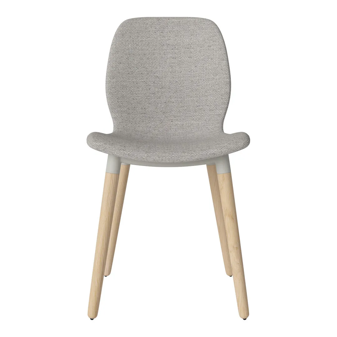 Seed Dining Chair - Upholstered -  Oiled Oak Base, White Pigmented